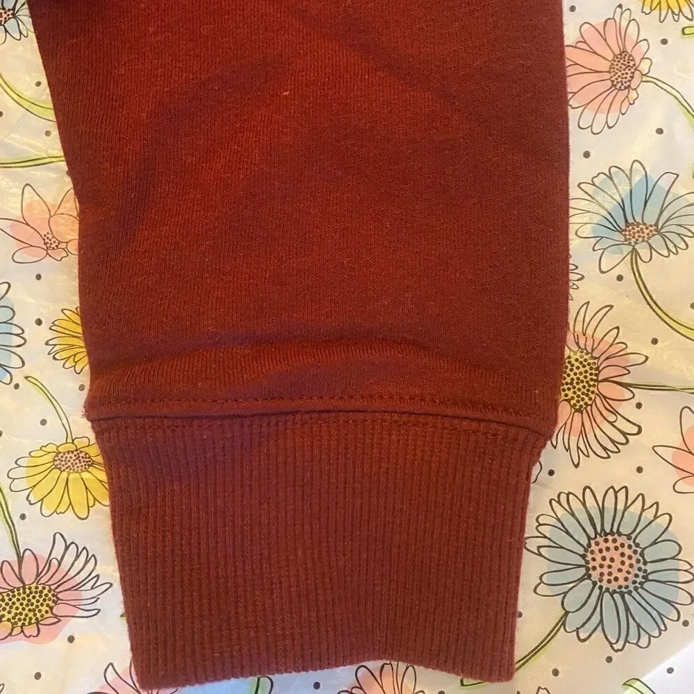 🛍Wild Fable Red Cropped Hoodie Drawstring Size Medium - Picture 6 of 8